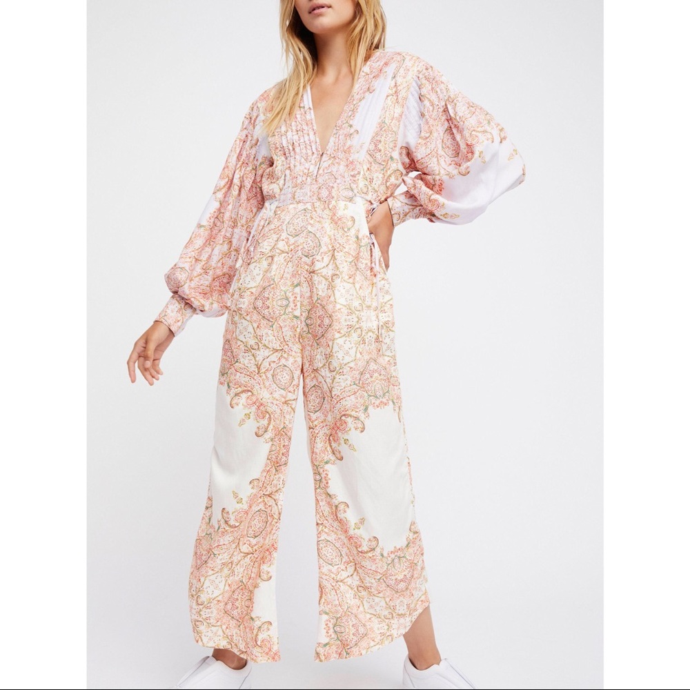 NWT Free People Blooming Fields Jumpsuit